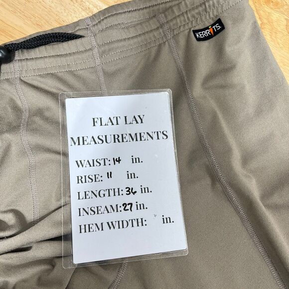 Kerrits Flow Rise Performance Tight Breeches Riding Equestrian Women’s L Tan - Picture 9 of 9